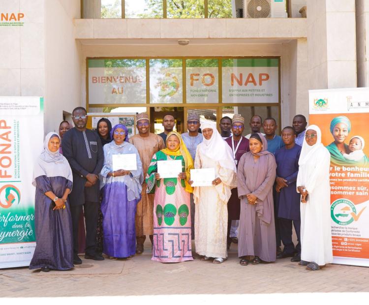 Cérémonie officielle de remise des certifications au profit des PME bénéficiaires du Programme d’appui à la normalisation et à la certification des produits locaux (cohorte 2025).